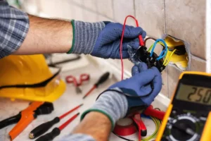 كشف التماس الكهرباء بحي السليمانية